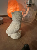 Pair of Ceramic and Stone Owl Figurines