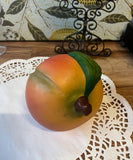 Vintage Small Ceramic Peach, Artist Rendition