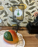 Vintage Small Ceramic Peach, Artist Rendition