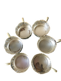 Silver Plated Tea Cup Holders with Bakelite Handle - FREE SHIPPING!