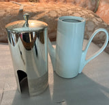 Ceramic Tea Pot With Silver Felted Cover and Lid