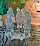 Vintage Glass Miniature Nativity Christmas Set