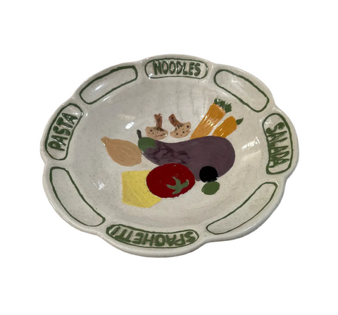Large Ceramic Italian Style Pasta Serving Bowl
