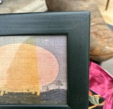 Small Rustic Pig Print in Black Frame