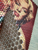 Vintage Marilyn Monroe Maroon Tile Art