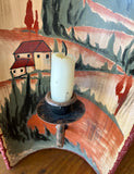 Hand Painted Cypress Trees Ceramic Sconce