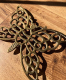 Vintage Brass Butterfly Trivet