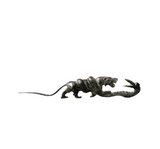 Jaguar and Snake Sculpture on Wood Plank
