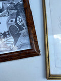 Pair of Black and White African Drawings, Framed