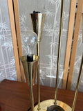 Mid-Century Modern Brass 6-Light Standing Table Lamp