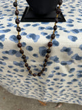 Wooden Brown Beaded Long Hand Made Necklace