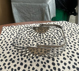 Silver Wire Fruit Basket With Handle
