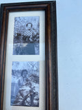 Skinny Double Picture Frame With Vintage Photos
