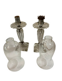 Pair of Glass Table Lamps With Glass Shades