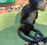 Antique Cast Iron Painted Monkey Bank