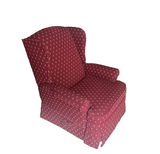1970s Red Covered Reclining Rocking Chair