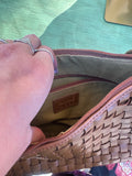Brown Woven Leather Nine West Hand Bag