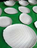 1970s Collection of Milk Glass Leaf Design Serving Dishes- Set of 14