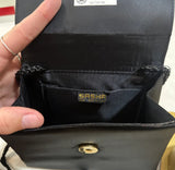 Small Black Sasha Crossbody or Handbag With Diamond Details