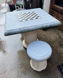 Stone Outdoor Chess Table With Matching Stools