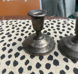 Pair of Small Silver Candlestick Holders