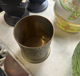 Small Brass Etched Vase