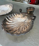 Shell Design Trio of Silver Plated, Serving Trays