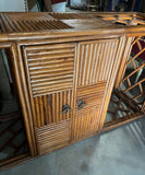 Floating Bamboo Console Side Table Credenza