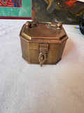 Pair of Decorative Boxes, Brass and Glass