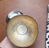 Silver Serving Tray and Decorative Dome With Floral Details