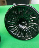 Black Milk Glass Pair of Candleholders