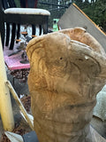Oversized Concrete Single Rustic Boot Planter
