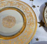 Collection of Gold Detailed Dinner Plates- Set of 8