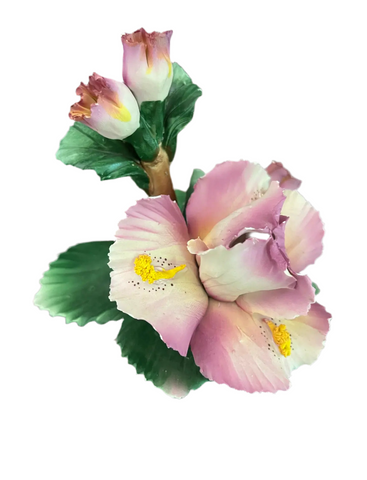 Italian Capodimonte Floral Ceramic Decor Piece