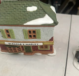 Pair of Ceramic Christmas Village Houses