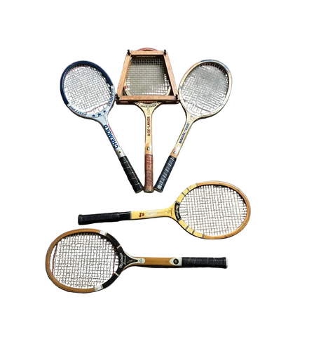 Collection of Vintage Chemold and MacGregor Wooden Tennis Rackets