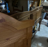 Full Size Panel Wood Carved Headboard
