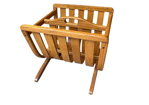 1970s Scandinavian Style Magazine Holder Bentwood