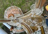 Trio of Gold and Lucite Wall Sconces