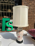 Small Ceramic Table Lamp With Floral Details