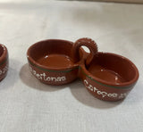 Pair of Ceramic Brown Olive Spanish Serving Bowls
