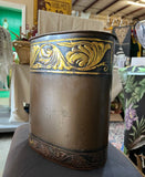 Metal Oval Decorative Wastebasket