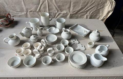Large Collection of Japan White Pieces- 46 Total
