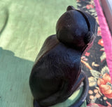Antique Cast Iron Painted Monkey Bank