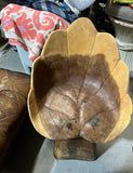 Wooden Carved Leaf Chair