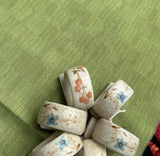 Collection of Ceramic Floral Japanese's Napkin Rings- Set of 6