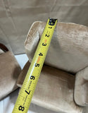 Champagne Colored Velvet, Upholstered Pair of Miniature Chairs