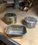 Collection of Small Brass Boxes and Bowl- Set of 3