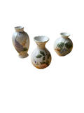 Collection of Small Ceramic Floral Vases- Set of 3