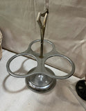 Three Ring Silver Serving Caddy